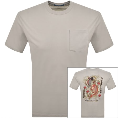 Replay Pocket T Shirt Grey | Mainline Menswear ca